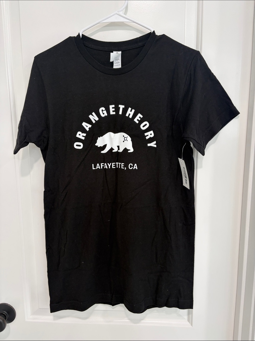 NWT Orangetheory Black Tee with White Logo - Lafayette, CA